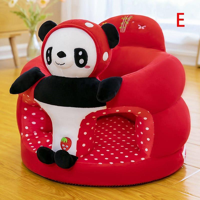Cute Cartoon Infant Safety Seat – Soft Plush Baby Sofa with Anti-Rollover Design