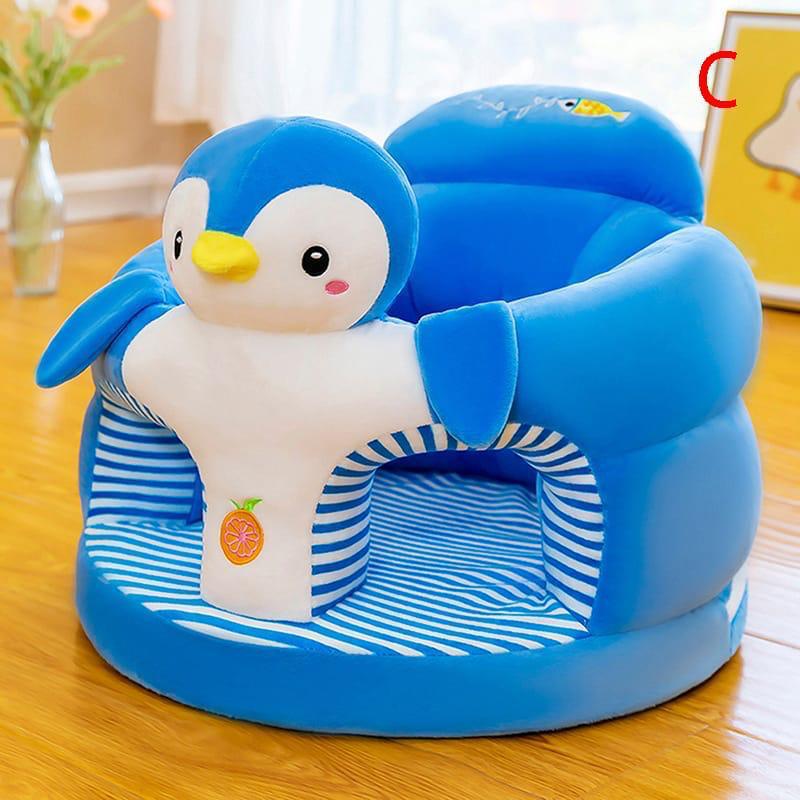Cute Cartoon Infant Safety Seat – Soft Plush Baby Sofa with Anti-Rollover Design