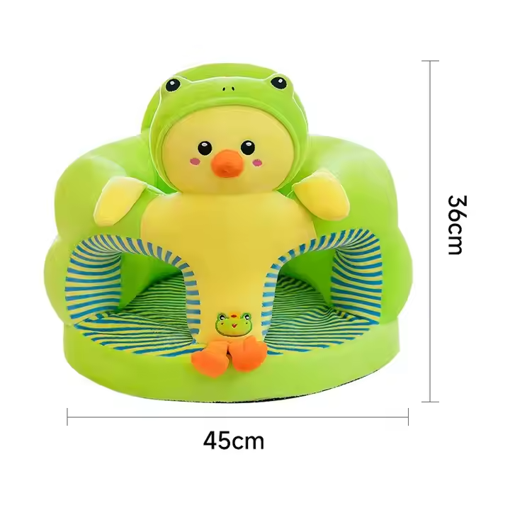 Cute Cartoon Infant Safety Seat – Soft Plush Baby Sofa with Anti-Rollover Design