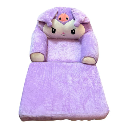2-in-1 Plush Foldable Kids Sofa & Bed – Soft & Cozy Convertible Seat